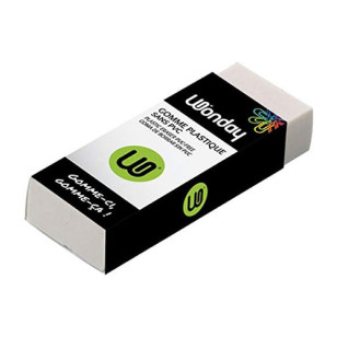 Wonday witte plastic gum – formaat 60 x 21 x 11 mm